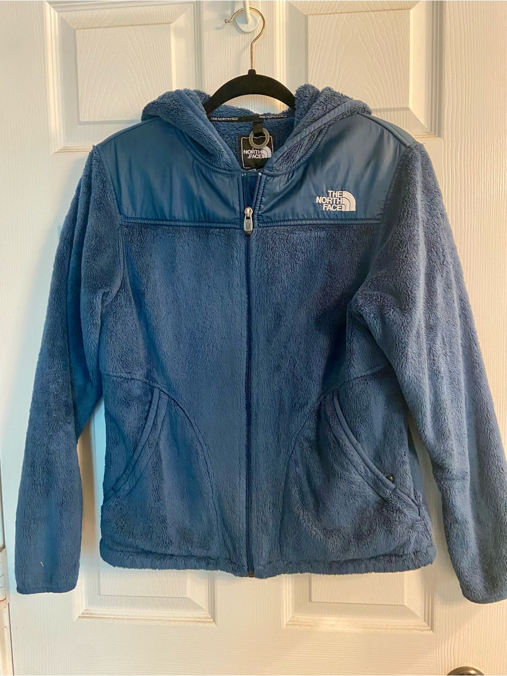 The North Face Blue Hooded Fleece & Quilted Yoke Jacket
